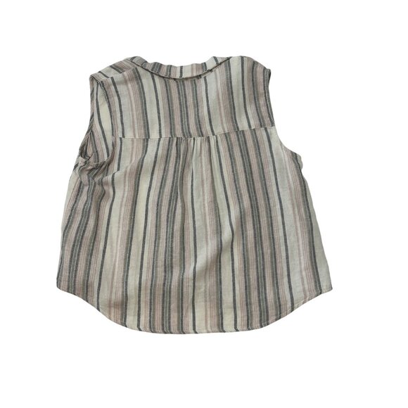 Angels Forever Young Striped Sleeveless Button-Front Blouse XL 1758 - Picture 2 of 7